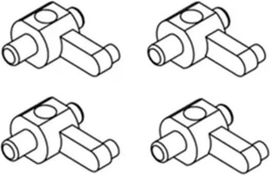 Turbo Racing C-Hub Rechts und Links 4 Stück