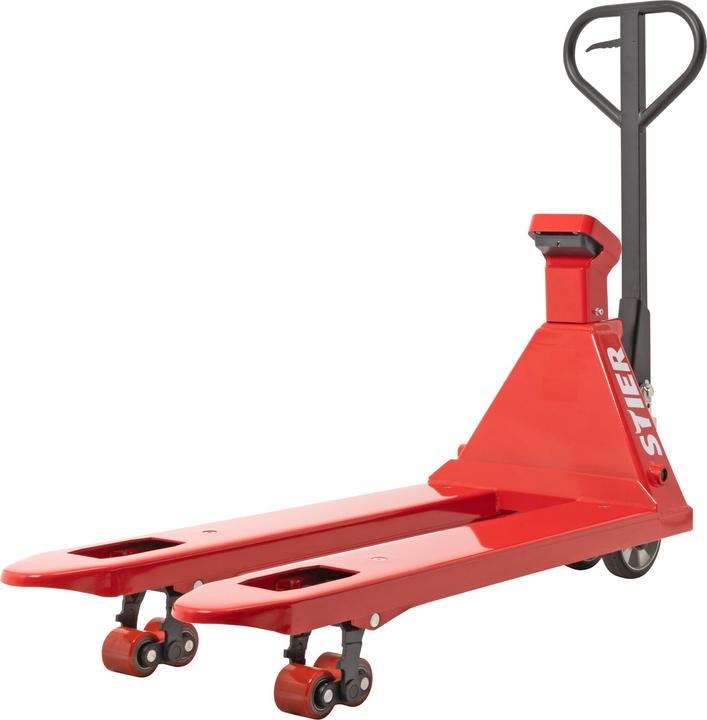 Actual product image Stier Weighing pallet truck with printer 1kg increments Load capacity 2000kg