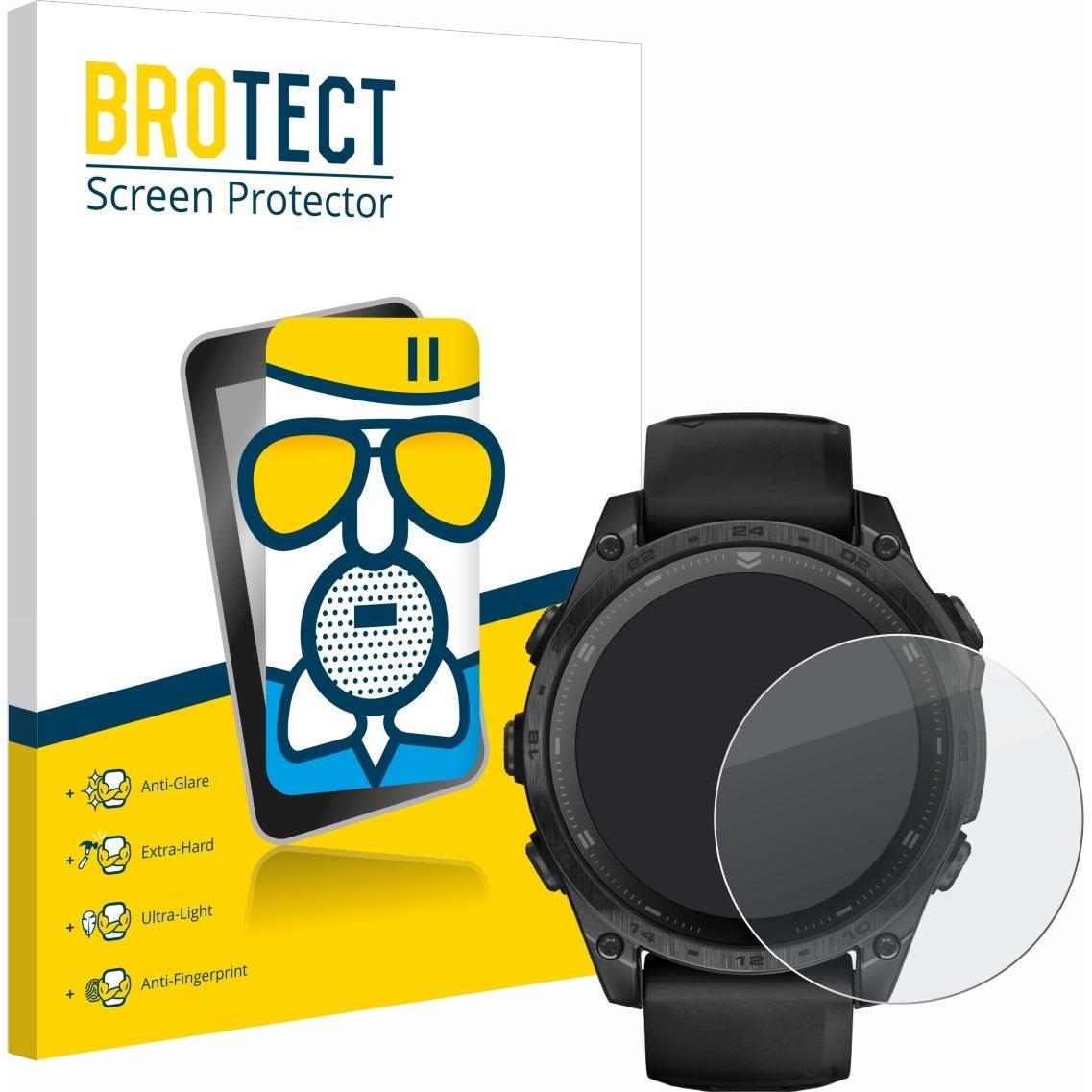 BROTECT Schutzglas Schutzfolie Displayschutz Display Schutz Glas Folie matt, Smartwatch Schutzfolie, Grau