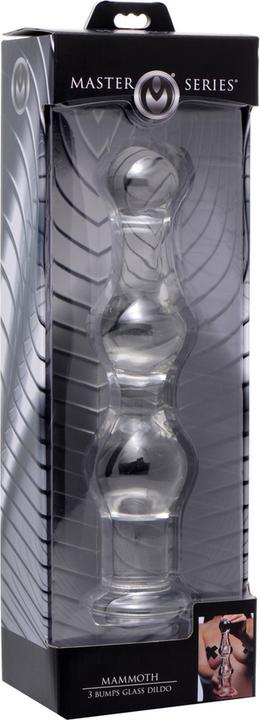 Actual product image Master Series Mammoth 3 Bumps Glass Dildo