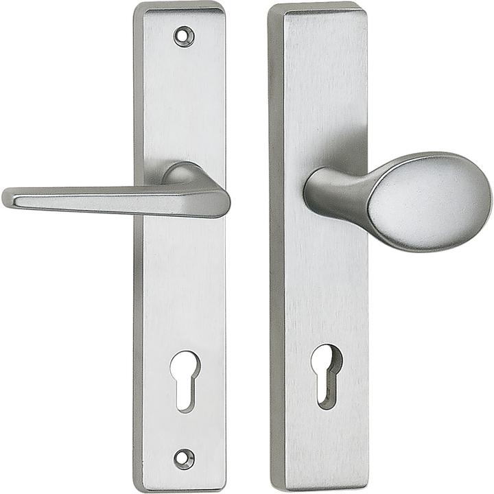 Actual product image Marchesi SH interchangeable set RIVA knob cranked, without centre plate, silver, 50 x 247 x 15 (Door set)