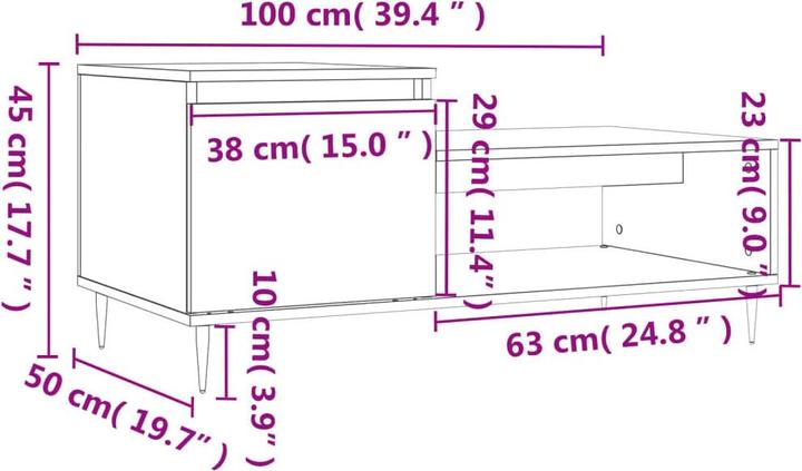 Image du produit vidaXL Verge (50 x 100 x 45 cm)
