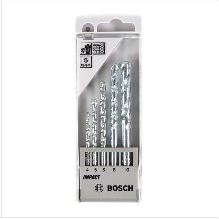 Produktbild Bosch Professional Zubehör Hartmetall Stein-Spiralbohrer- (6 mm, 10 mm, 5 mm, 8 mm, 4 mm)