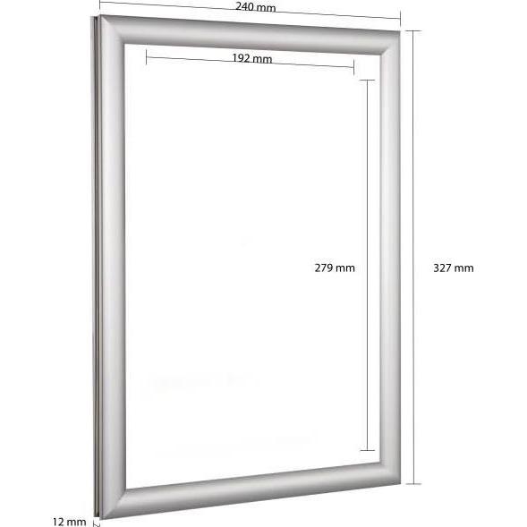 Update Displays, Prospektständer, Klapprahmen Easy-Fix silber 24,0 x 32,7 cm (A4)