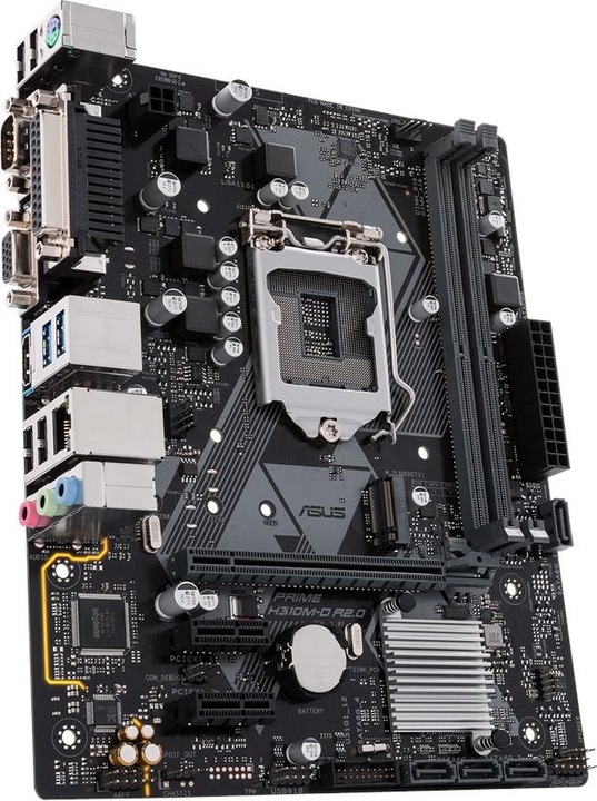 Actual product image ASUS PRIME H310M-D R2.0 (LGA 1151, Intel H310, mATX, Flex ATX)