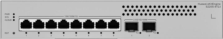 Productafbeelding Huawei Datacommunicatie S220S-8T2J S220S-8T2J S220S-8T2J 8x10/100/1000BASE-T poorten 2x2,5GE SFP-poort (8 ports)