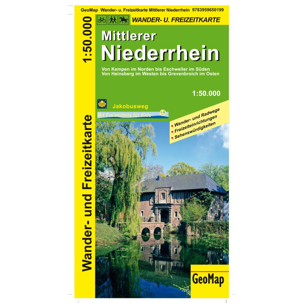 GeoMap:Mittlerer Niederrhein Wander- un, Landkarte