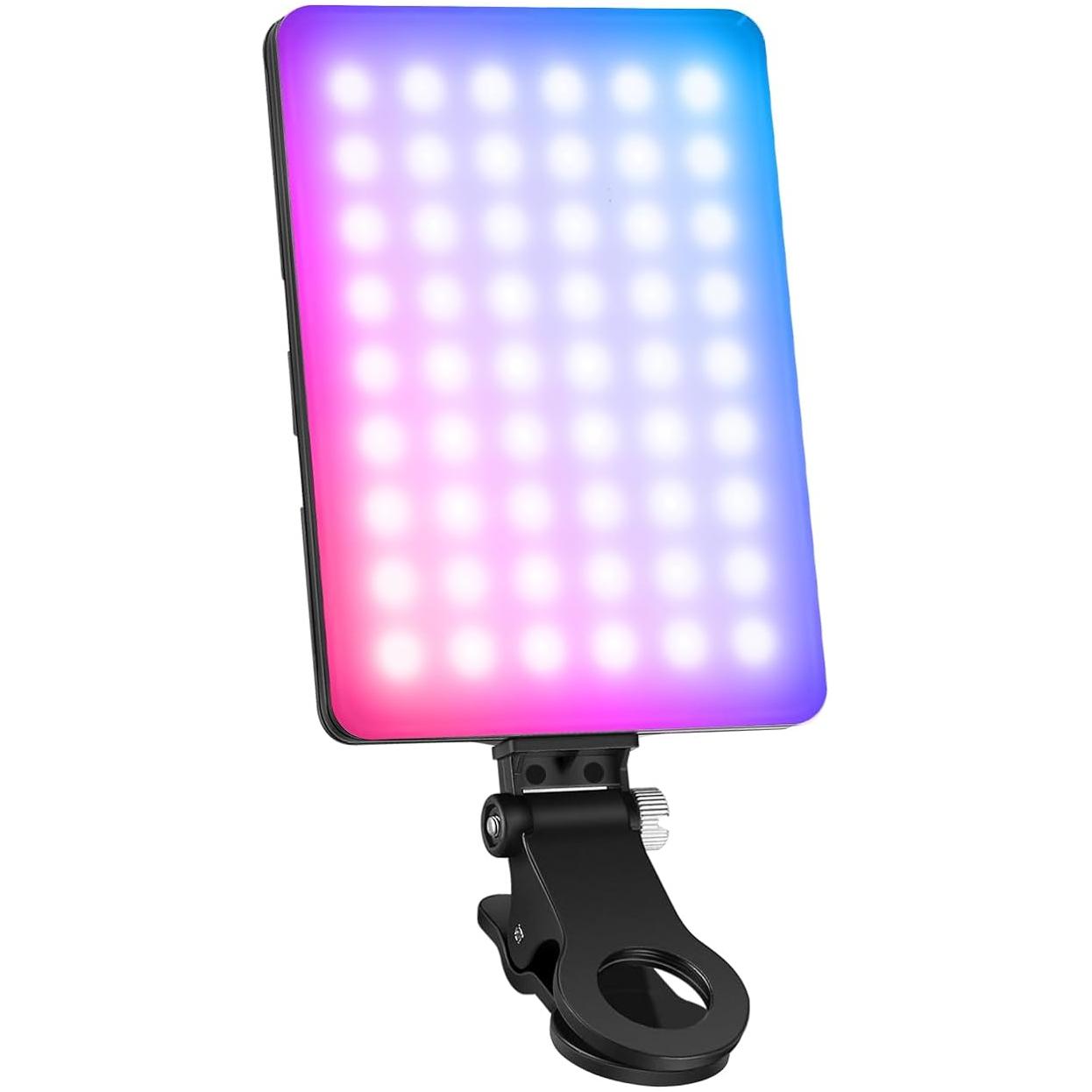 Neewer Lampada selfie VL67C (Videocamera), Luce continua, Nero