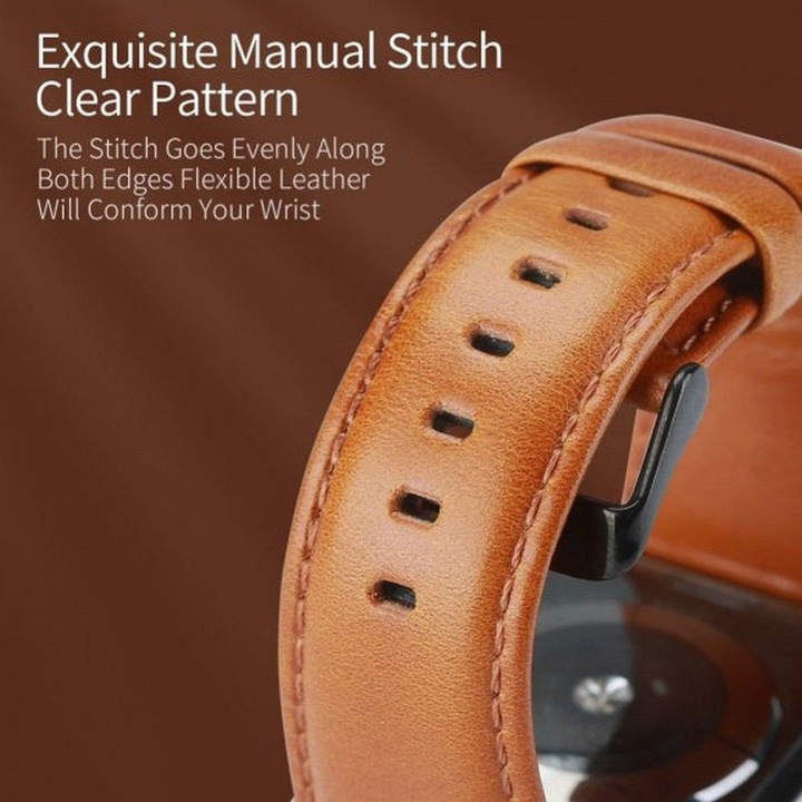 Image du produit Dux Ducis YA Bracelet (42 mm, 44 mm, 45 mm, 49 mm, Cuir véritable, Apple Watch Series 1, Apple Watch Series 2, Apple Watch Series 3, Apple Watch Series 4, Apple Watch Series 5, Apple Watch Series 6, Apple Watch Series 7, Apple Watch Series 8, Apple Watch Series 9, Apple Watch SE, Apple Watch Ultra, Apple Watch Ultra 2)