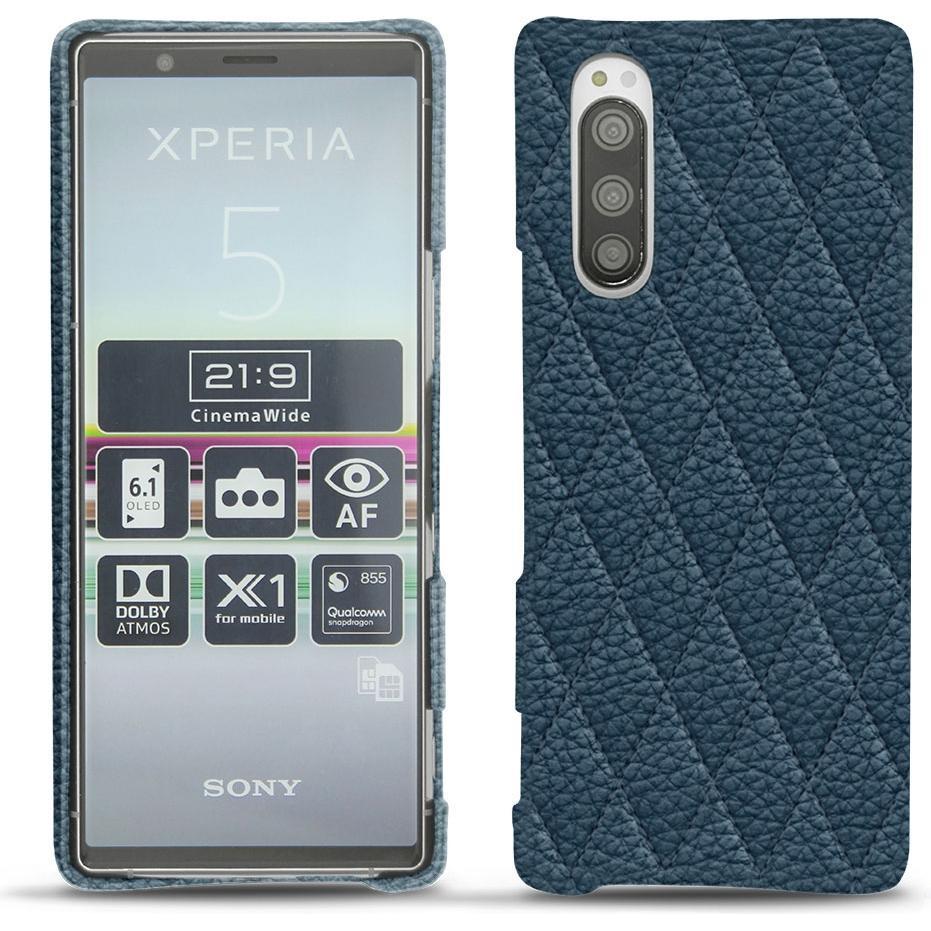 Noreve Lederschutzhülle (Sony Xperia 5), Smartphone Hülle, Blau