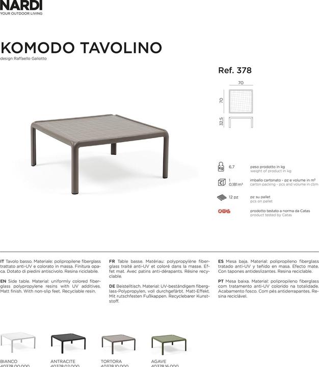 Image du produit Nardi Komodo Tavolino