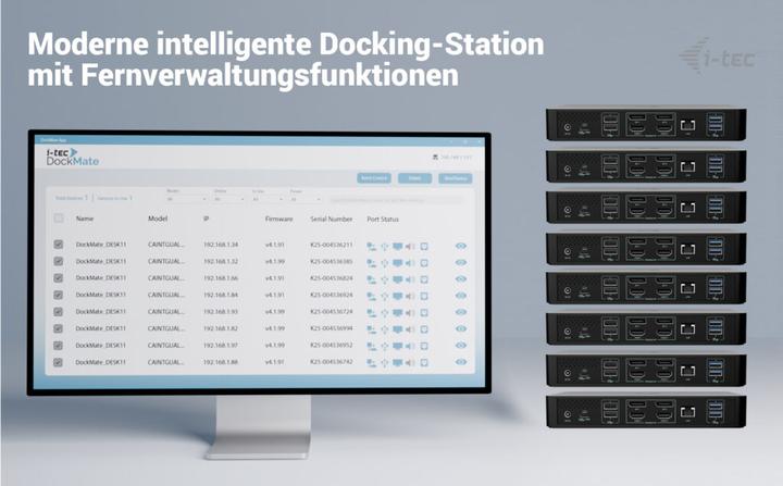 Produktbild i-tec USB-C/A Intelligent Dual DS+PD100W, Universal (USB-C, 8 Ports)