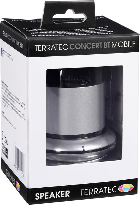 Produktbild Terratec Lautsprecher Concert BT mobil silber (131222) (10 h, Batteriebetrieb, Stromversorgung über USB)