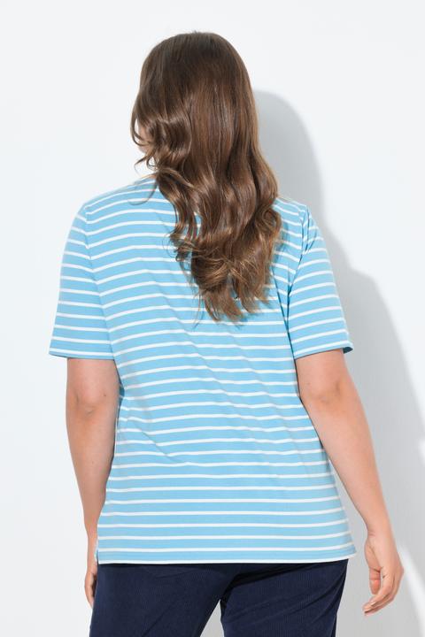 Immagine prodotto Laurasøn Maglia a righe con scollo a V e mezze maniche (48)