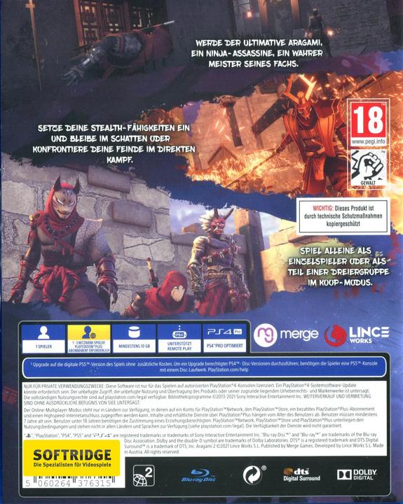 Produktbild Wild River Games Aragami 2 (PS4, DE)