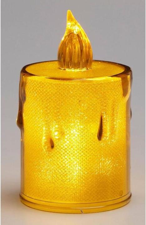 Produktbild Koopman Dekoracja świąteczna Świeca LED przezroczysta dekoracyjny złoty 10,5 cm na baterie 1szt