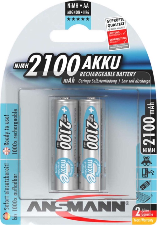 Actual product image Ansmann Maxe (1 pcs., AA, 2100 mAh)