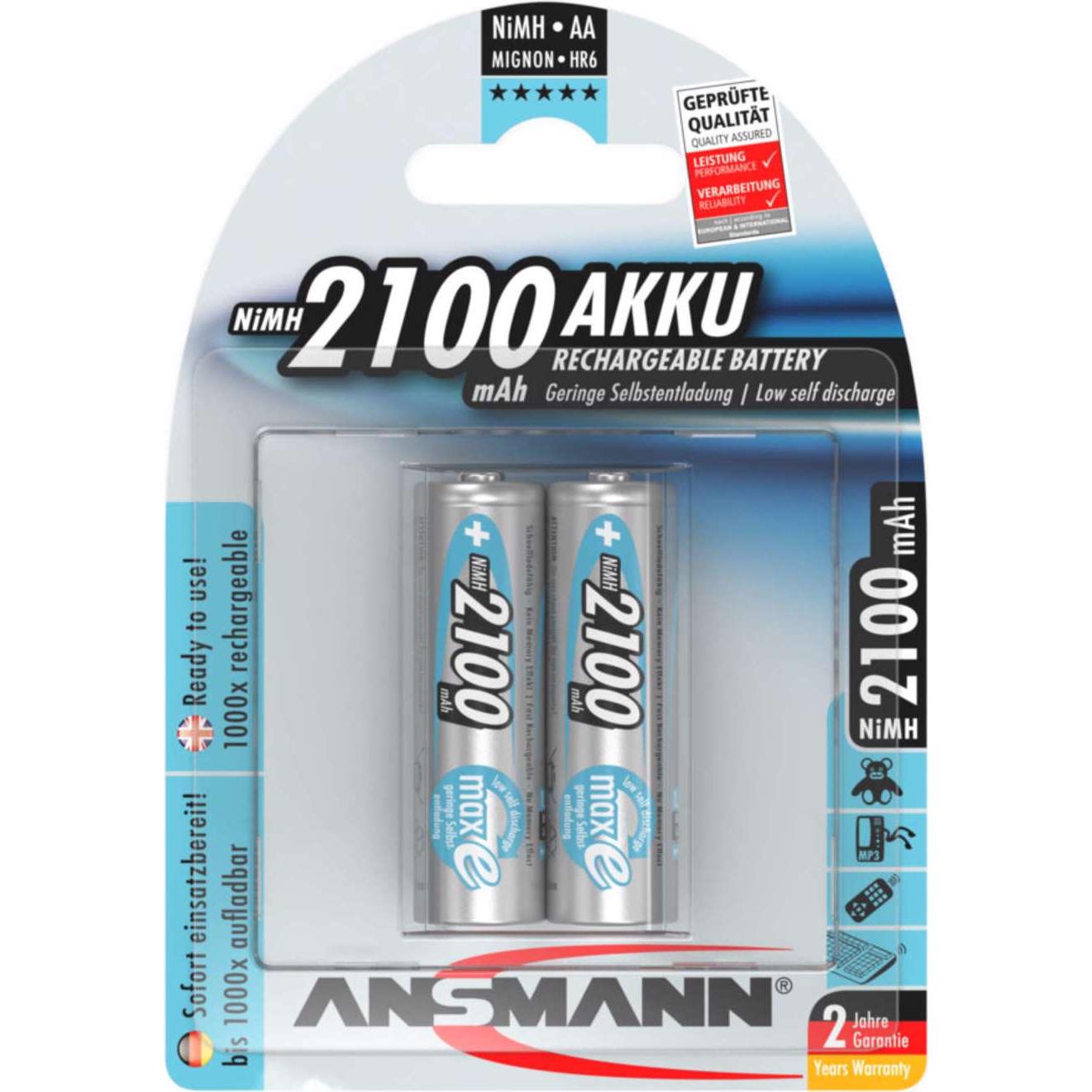 Ansmann Maxe (1 Stk., AA, 2100 mAh), Batterien + Akkus