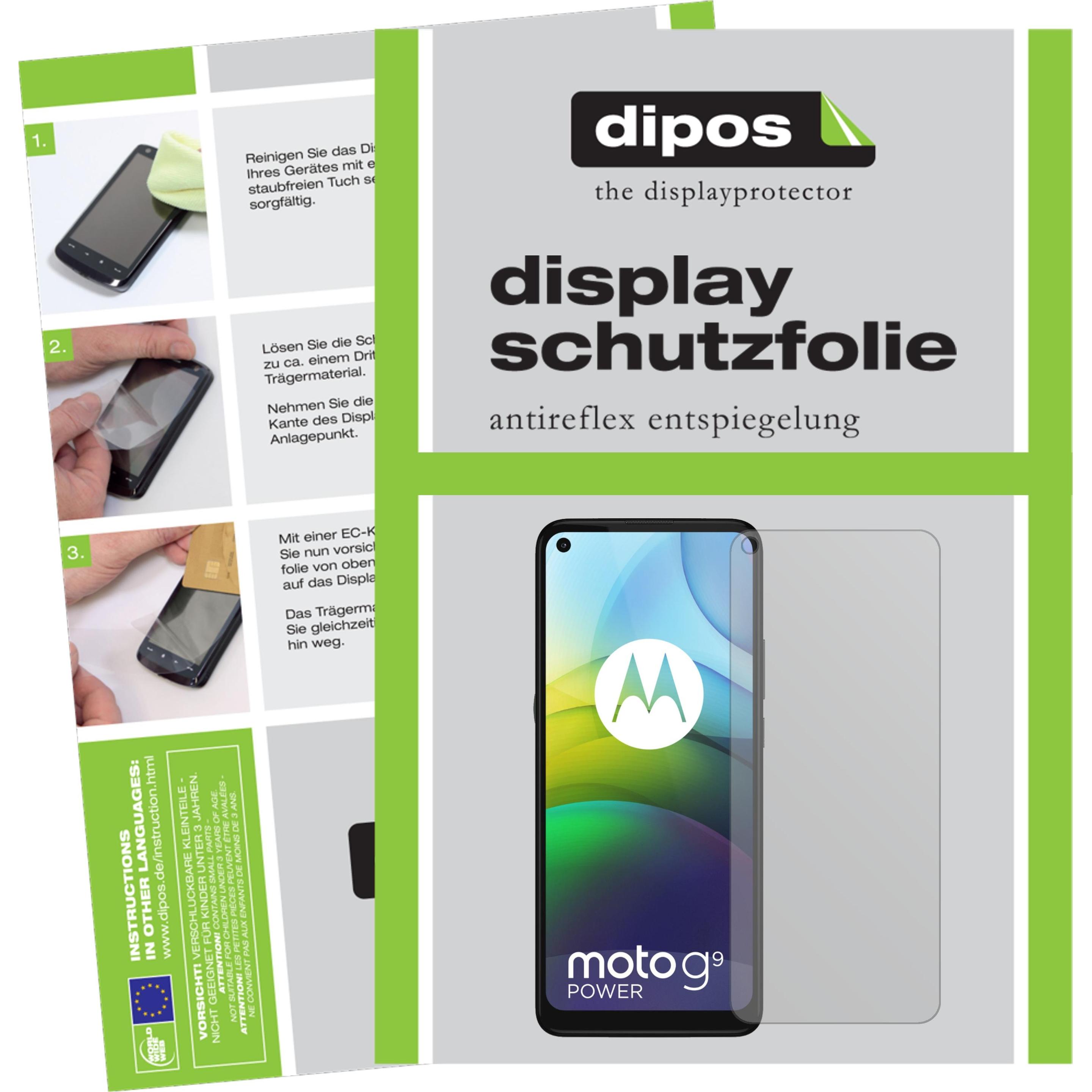 Dipos Displayschutzfolie Antireflex (6 Stück, Motorola Moto G9 Power), Smartphone Schutzfolie, Transparent