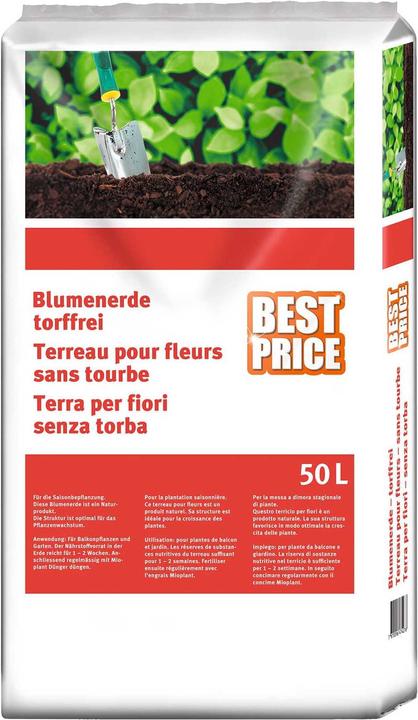 Terre de rempotage (50 l, Sol sans tourbe)