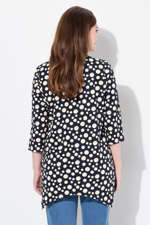 Actual product image Ulla Popken Eco Cotton Asymmetric Polka Dot Tunic Tee (56)