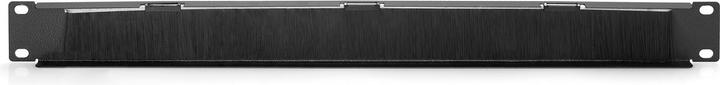 Produktbild Digitus 1HE Kabelburstenleiste 44x483x11 mm Burstenoffnung 27x423 mm Farbe Schwarz RAL 9005