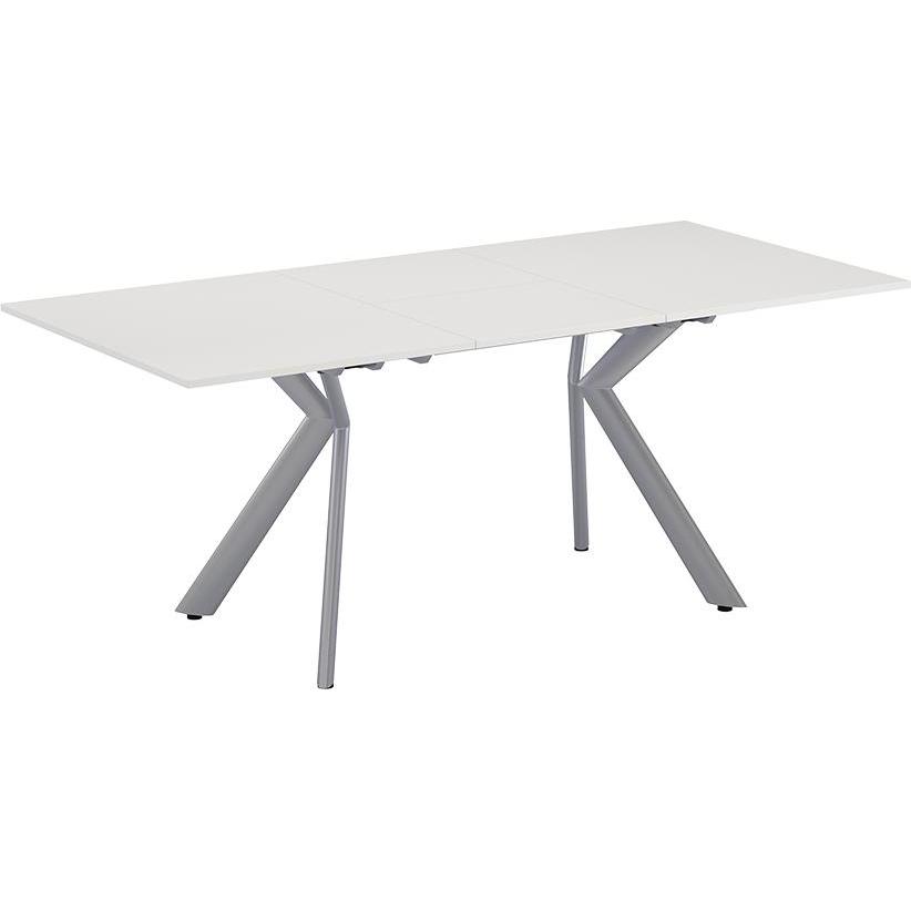 Vicco, Esstisch, Esstisch Trill, Weiss/Grau, 140 x 90 cm ausziehbar