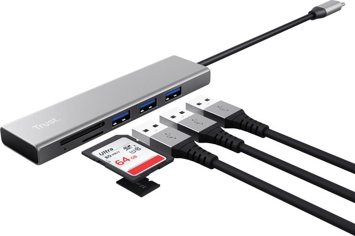 Actual product image Trust Halyx Hub 3 x USB 3.2 Gen 1 (USB-C, 3 Ports)