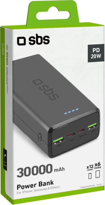 Immagine prodotto SBS Power Bank (30000 mAh, 20 W, 111 Wh)