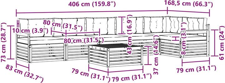 Produktbild vidaXL Outdoor-Sofa