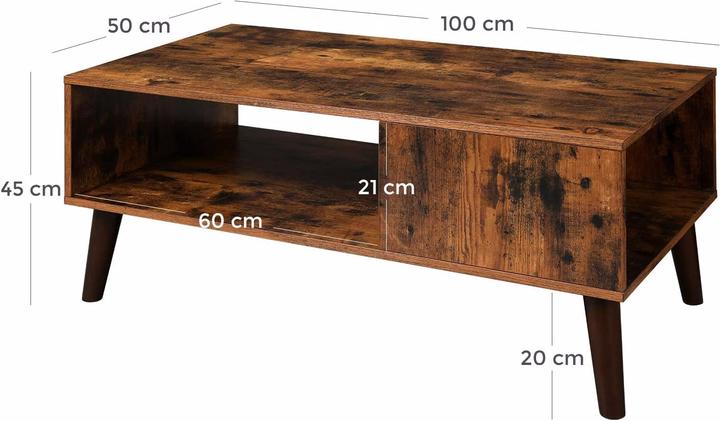 Image du produit Vasagle Table basse (100 x 50 x 45 cm)