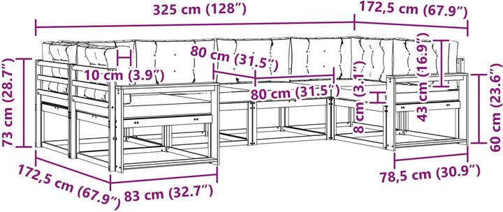 Produktbild vidaXL Outdoor-Sofagarnitur