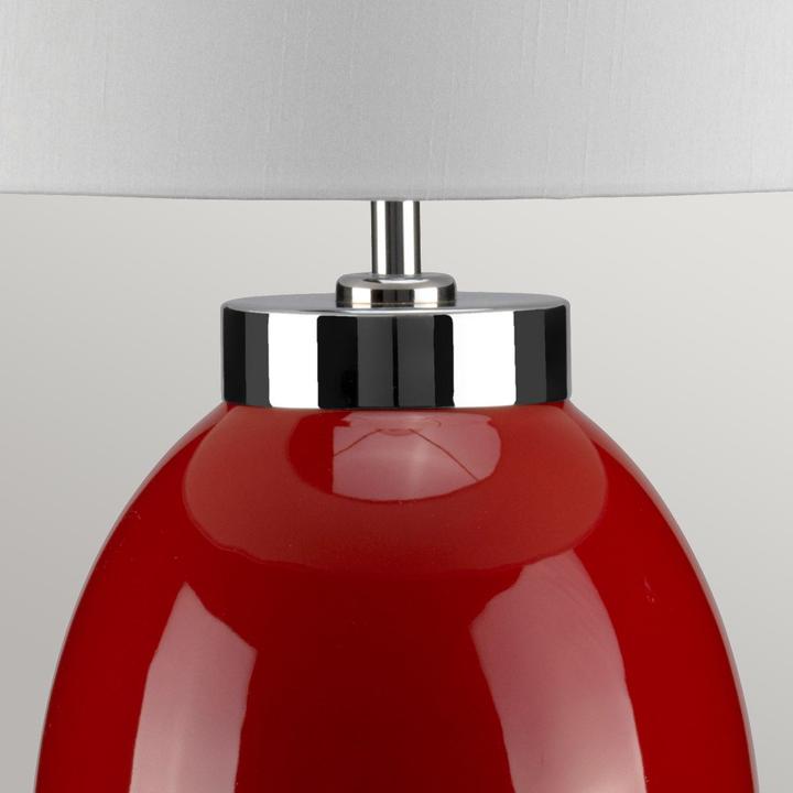 Produktbild Elstead Lighting Victor Tischleuchte E27 58cm Rot Creme, Made in UK (E27)