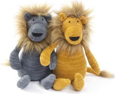 Actual product image Smallstuff Lion w. Soft Mane - Blue (35 cm)