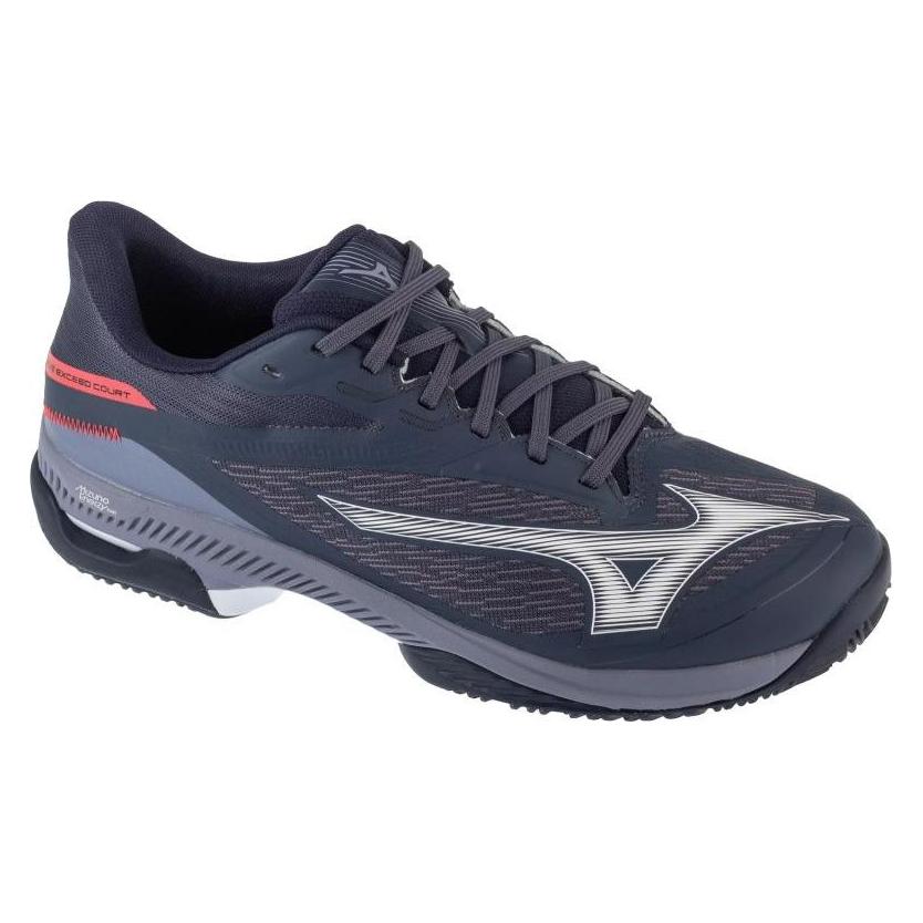 Mizuno, Herren, Tennisschuhe, Wave Exceed Court Cc (43), Blau, Weiss, Grau
