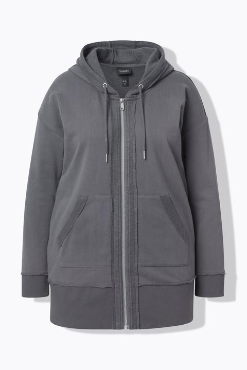 Image du produit Ulla Popken Veste à capuche, manches longues et bords francs (60)
