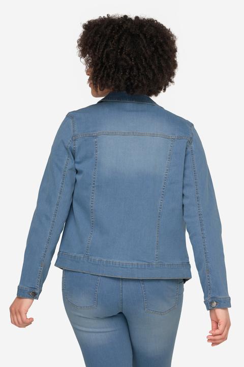 Produktbild Angel of Style Jeansjacke Frieda, Wascheffekte, Hemdkragen, Langarm (48)