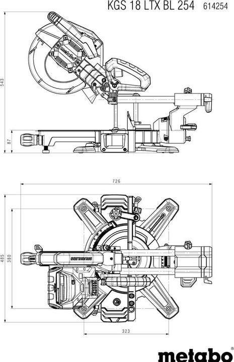 Produktbild Metabo KGS 18 LTX BL 254