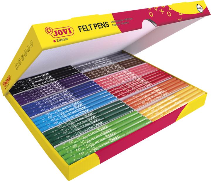 Produktbild Jovi Dünne Filzstifte in Rundbox (144x)