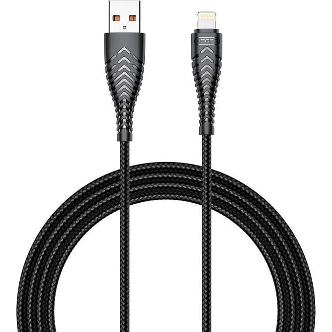 Veger Cable cable USB A to Lightning 2,4A V105 1,2 m black (1.20 m, USB 2.0), Cavo USB