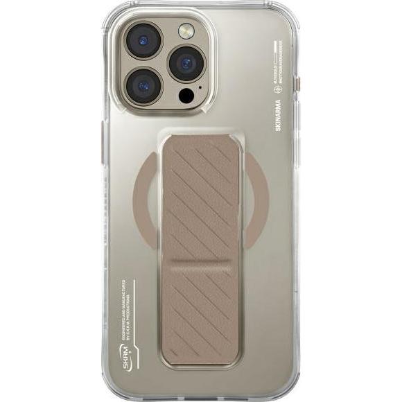 Skinarma case Axon iPhone 16 Pro 6.3" Magnetic Charging + Grip Stand champagne (Apple iPhone 16 Pro), Cover smartphone, Oro