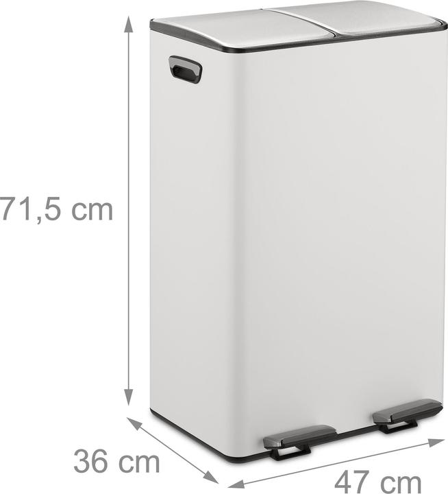 Produktbild Relaxdays Mülleimer Küche 2x 30 Liter (60 l)