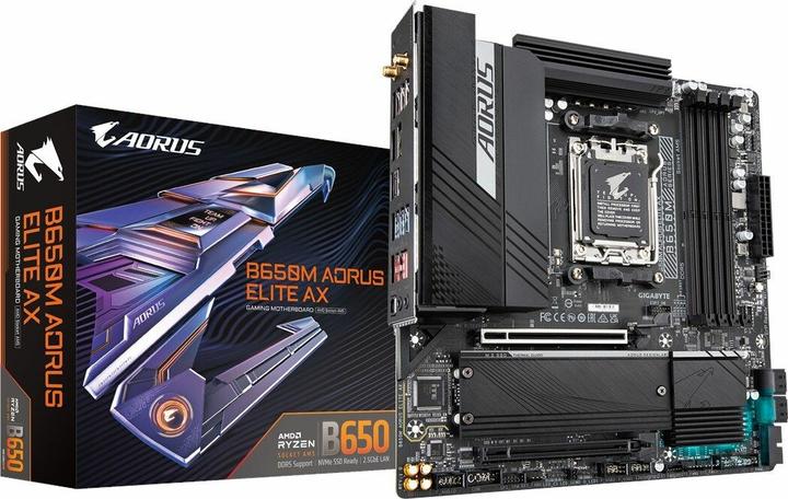 Gigabyte GBT AMD AM5 B650M AORUS ELITE AX (AM5, AMD B650, mATX)