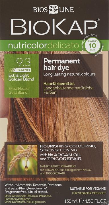 Produktbild Bio Partner Nutricolor Delicato Rapid Extra helles Goldblond (9.3 Golden Very Light Blonde)