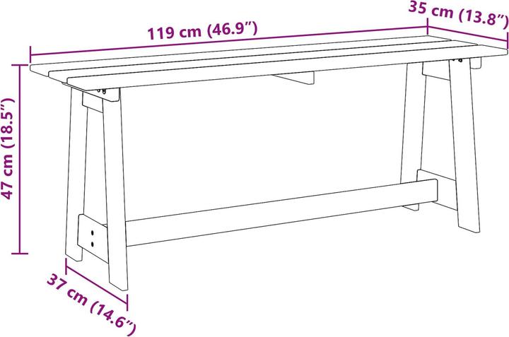 Actual product image vidaXL Gartenbank