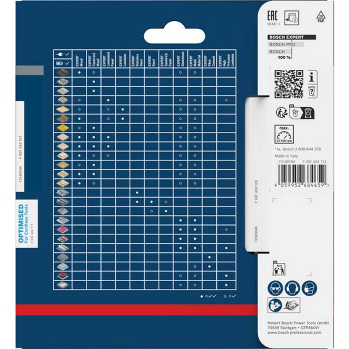 Produktbild Bosch Professional Zubehör Blau Zubehör 2608902137 EXPERT Kreissägeblatt Holz kabellos 120 x 1,8/1,2 x 20 mm T24