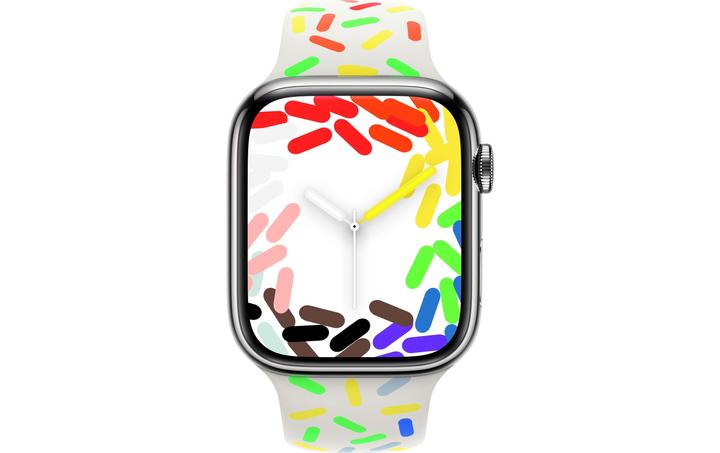 Produktbild Apple Pride Edition Sport Band S/M (45 mm, Fluorelastomer)