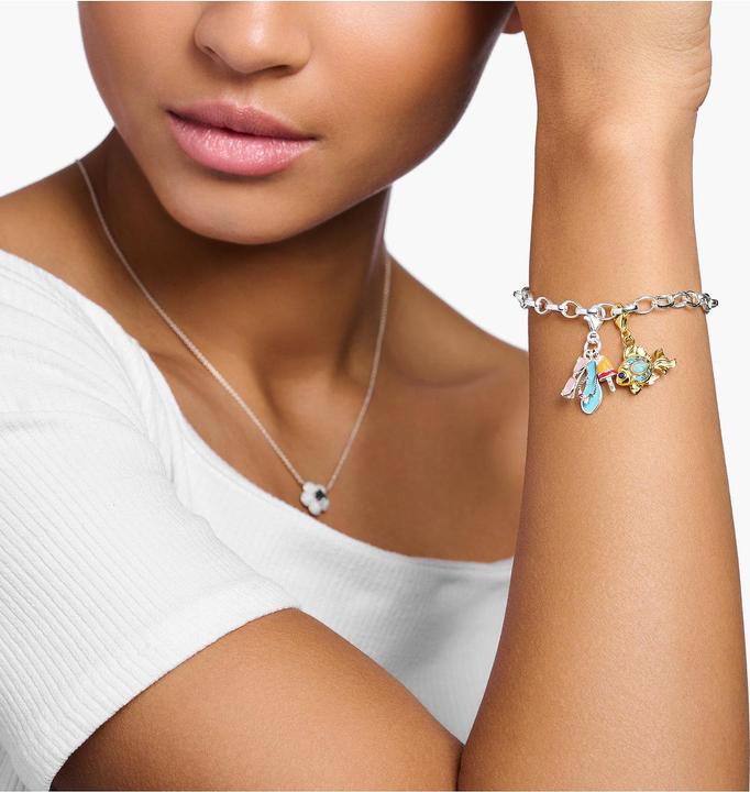 Immagine prodotto Thomas Sabo Ciondolo con occhiali da sole, infradito e gelato, argento (Argento 925, Smalto)
