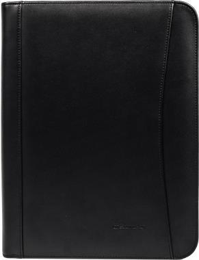 Produktbild Soennecken Schreibmappe DORTMUND Masse: 34 x 27 x 2,5 cm (B x H x T) Werkstoff: Rindsleder Farbe: schwarz (A4, 1 x)