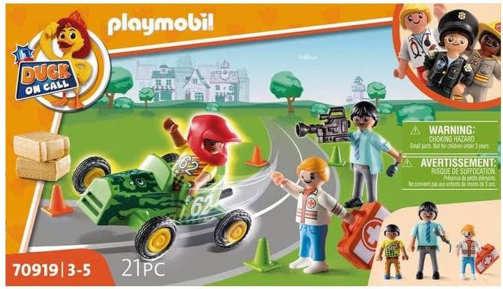 Produktbild Playmobil Notarzt Action: Hilf dem Rennfahrer. (70919, Playmobil Duck On Call)